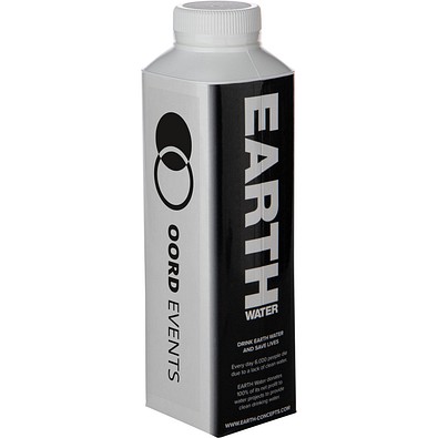 EARTH Water Tetra Pak 500 ml, Schwarz