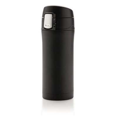 XD COLLECTION Edelstahlbecher Easy Lock, 300 ml, schwarz