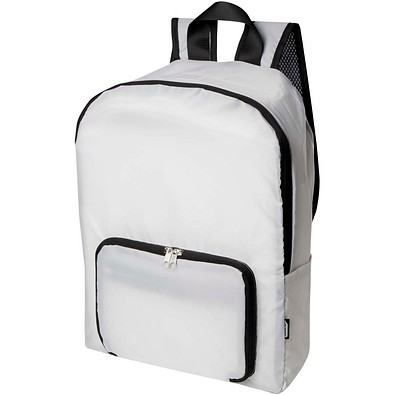 EcoFold faltbarer RPET Rucksack 15 L, weiss
