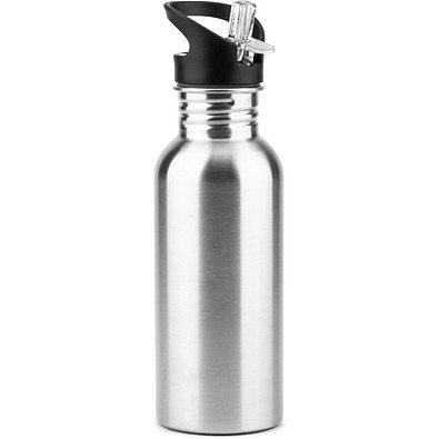 EDBERG. Edelstahlflasche mit einwandiger Ausführung, Satinsilber