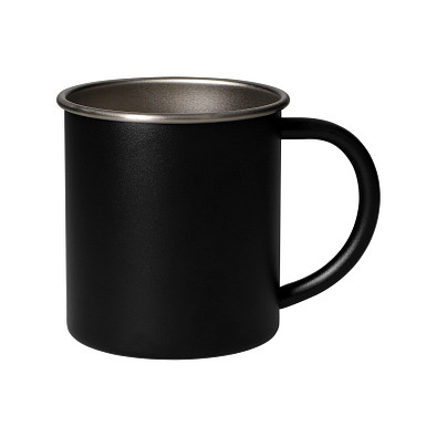 Edelstahlbecher Adventura, 340 ml, schwarz