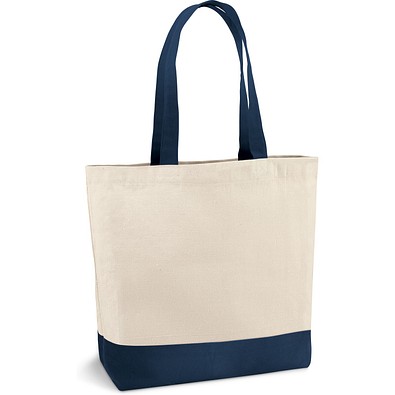 EDMONTON. Tragetasche aus 100% Canvas-Baumwolle (280 g/m²), Blau