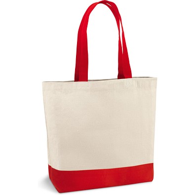 EDMONTON. Tragetasche aus 100% Canvas-Baumwolle (280 g/m²), Rot
