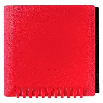 Eiskratzer Quadrat mit Wasserabstreifer, standard-rot