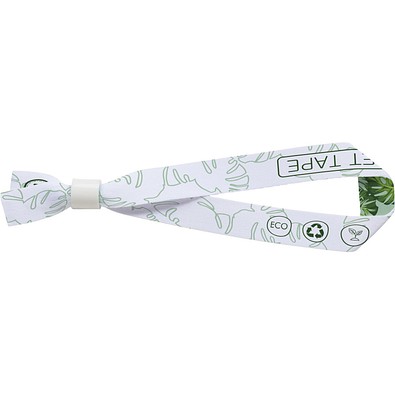 El Sublimation Festival Armband aus recyceltem PET Kunststoff, weiss