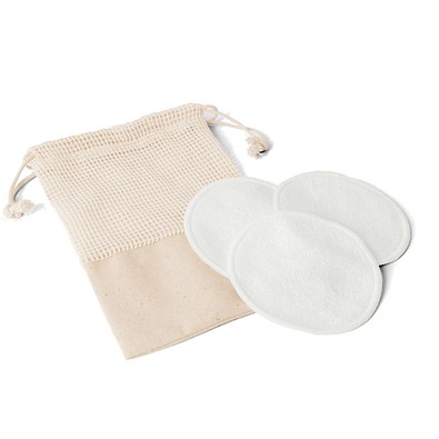 ELISE. Set mit 3 waschbaren und wiederverwendbaren Gesichtsreinigungspads, Natur