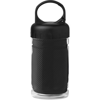 Erfrischungs-Handtuch in der Flasche, Schwarz