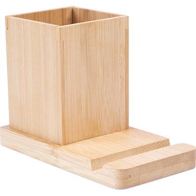 ERWIN. Schreibtischset mit Handyhalter und Becher, Natur