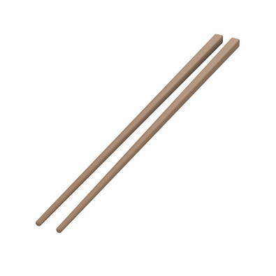 Essstäbchen, 2er Set, braun