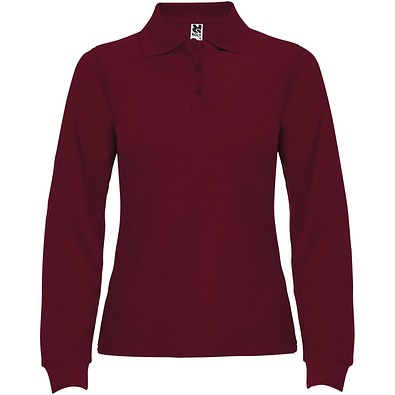 Estrella Langarm Poloshirt für Damen, Garnet, 2XL