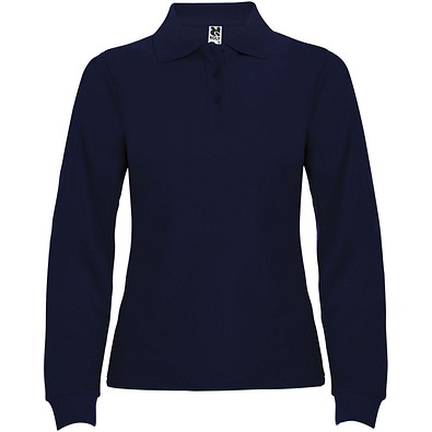 Estrella Langarm Poloshirt für Damen, Navy Blue, 2XL