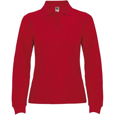 Estrella Langarm Poloshirt für Damen, rot, 2XL
