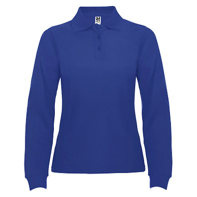 Estrella Langarm Poloshirt für Damen, Royal, 2XL