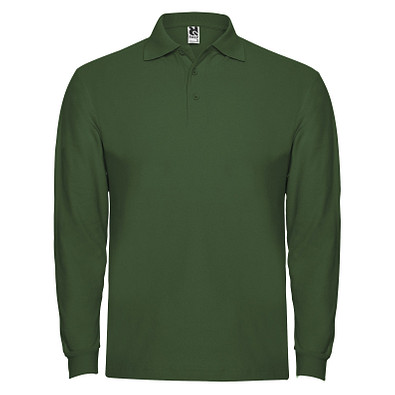 Estrella Langarm Poloshirt für Herren, dunkelgrün, L