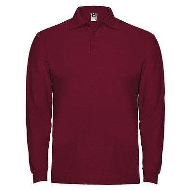 Estrella Langarm Poloshirt für Herren, Garnet, L
