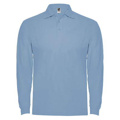 Estrella Langarm Poloshirt für Herren, himmelblau, S
