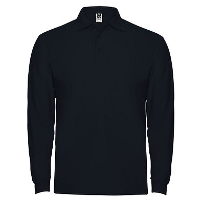 Estrella Langarm Poloshirt für Herren, Navy Blue, S