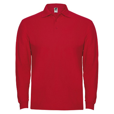 Estrella Langarm Poloshirt für Herren, rot, M