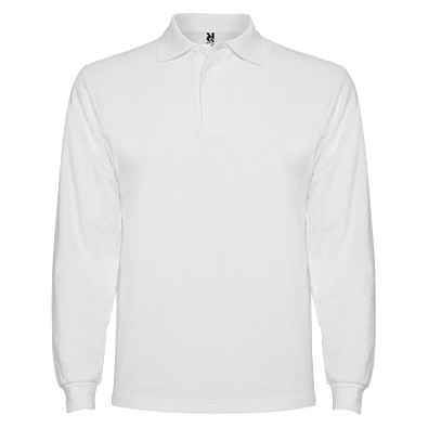 Estrella Langarm Poloshirt für Herren, weiss, M