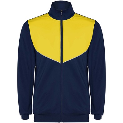 Evans Trainingsanzug Unisex, Navy Blue/gelb, 2XL