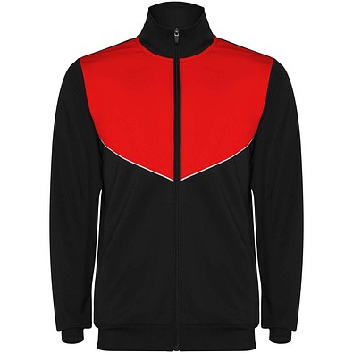 Evans Trainingsanzug Unisex, schwarz/rot, 2XL
