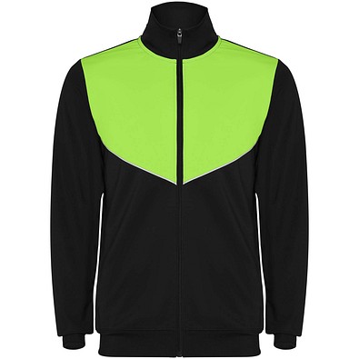 Evans Trainingsanzug Unisex, schwarz/limone, 2XL