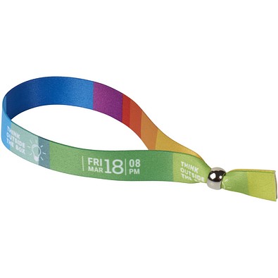 Evi Sublimation Festival Armband mit Metallverschluss, weiss