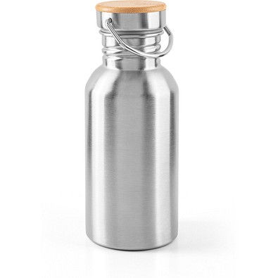 EWING. Edelstahlflasche (90 % recycelt) mit einwandiger Ausführung, Satinsilber