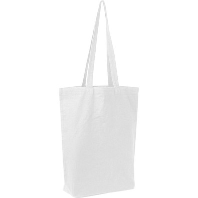 Fairtrade Baumwolltasche mit Bodenfalte PIOTR, weiß