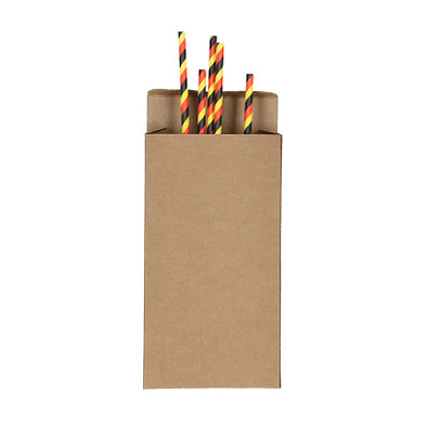 Fanpapierstrohhalm Nations, 100er Set, Deutschland-Farben