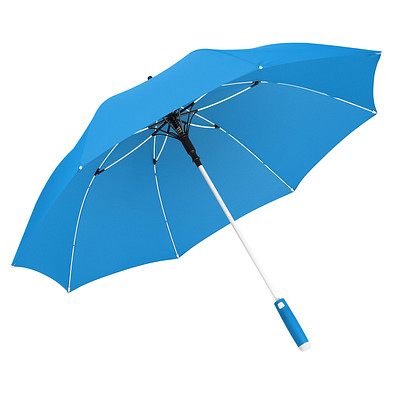 FARE® Automatik-Stockschirm Whiteline, cyanblau