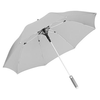FARE® Automatik-Stockschirm Whiteline, grau