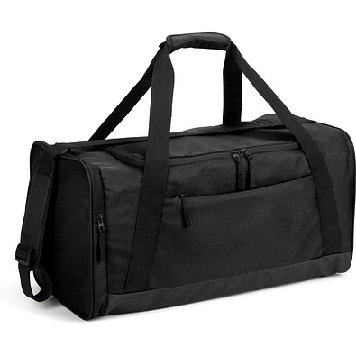 FARO. Sporttasche aus recyceltem 600D Polyester, Schwarz