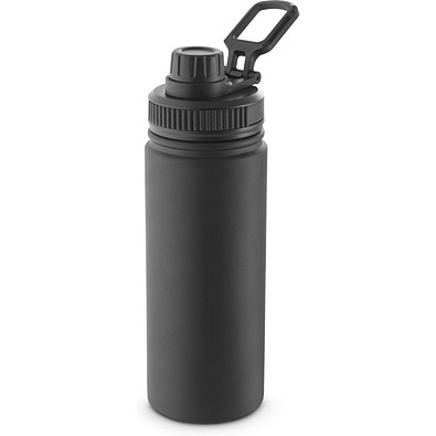 FEDERER. Trinkflasche aus 90% recyceltem Edelstahl 570 mL, Schwarz