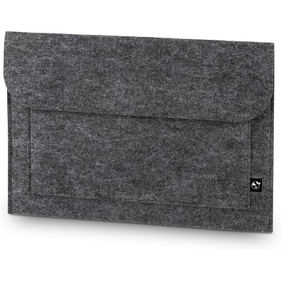 FELPY SLEEVE. Laptoptasche aus recyceltem Filz (100% rPET), Dunkelgrau