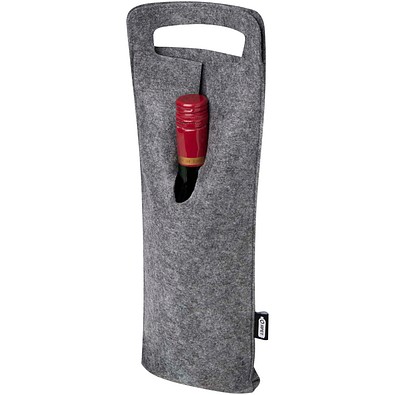 Felta 75cl Weinbeutel aus GRS recyceltem Filz, mittelgrau
