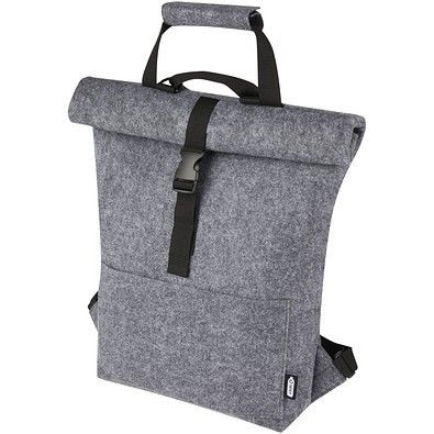 Felta Fahrradtasche aus GRS-recyceltem Filz 13 L, mittelgrau