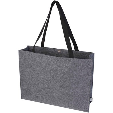 Felta Tragetasche mit Zwickel aus recyceltem GRS-Filz 20 L, mittelgrau