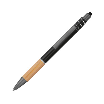 Fidget Kugelschreiber aus Aluminium, schwarz