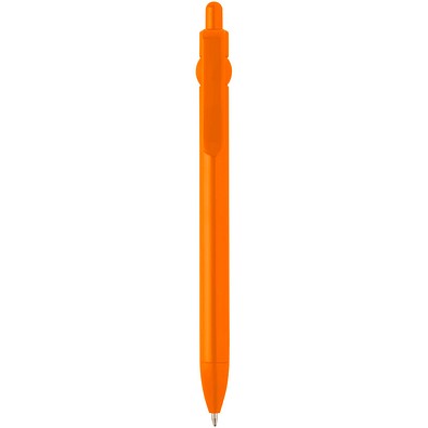 Fidget Kugelschreiber aus recyceltem Kunststoff (schwarze Mine), orange