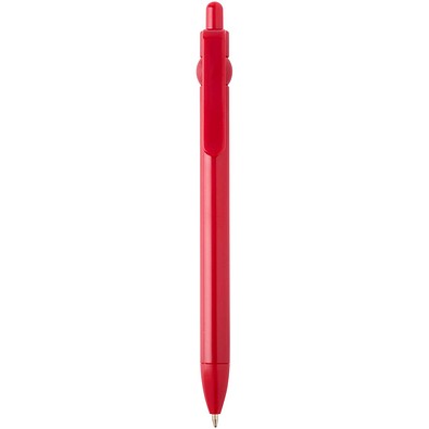 Fidget Kugelschreiber aus recyceltem Kunststoff (schwarze Mine), rot