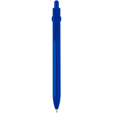 Fidget Kugelschreiber aus recyceltem Kunststoff (schwarze Mine), royalblau