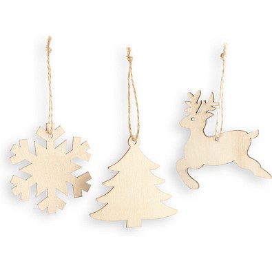 FLAKE. Weihnachtsfiguren zum Aufhängen, Naturhell