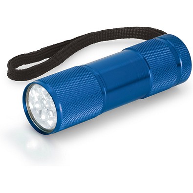 FLASHY. Taschenlampe aus Aluminium mit 9-LEDs, Königsblau