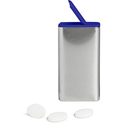 FlipTin, 20 g, Freshmints zuckerfrei, blank, blau-transparent, ohne Druck