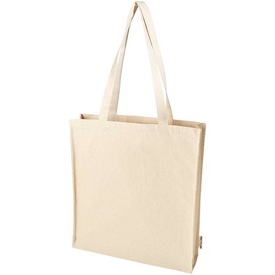 Florida 270 g/m² Tragetasche mit Seitenfalten 14L, natur