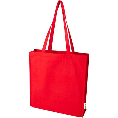 Florida 270 g/m² Tragetasche mit Seitenfalten 14L, rot