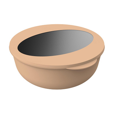 Food-Bowl ToGo, 2,2 l, beständiges braun/transparent