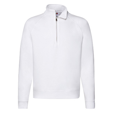 FRUIT OF THE LOOM® Unisex Sweatshirt Zip-Neck, weiß, XL