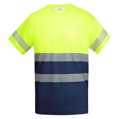Funktionsshirt Tauri mit kurzen Ärmeln, XXXL, navy/fluor yellow